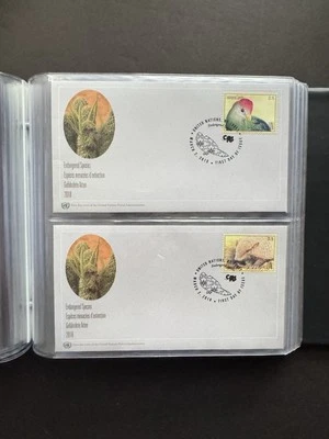 United WWF Especies en Peligro de Extinción FDC (2017) Las 3 Oficinas + 12 FDC + Juego Completo Foto 1 de 4