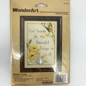 Vintage Wonder Art Beautiful Things 5203 Needlecraft stitchery Picture butterfly - Picture 1 of 6
