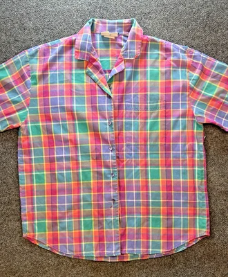 Camisa Jantzen Petite vintage con botones para mujer M Foto 1 de 4