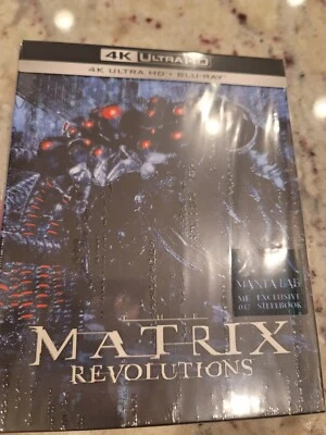 THE MATRIX REVOLUTIONS 4K UHD Blu-ray MANTA LAB Embossed Steelbook Full Slip NEW - Image 1 of 4