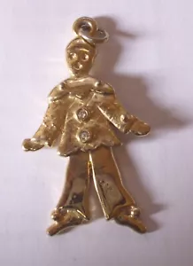 Anhänger, original 80er Jahre, VINTAGE, Retro, goldfarben, HARLEKIN - Bild 1 von 3