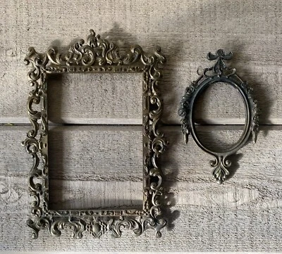 Винтажные декоративные рамы для картин из цельной латуни итальянский набор/2 - Изображение 1 из 4