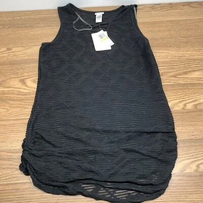 Traje de baño Dotti encubierto negro crochet cordón pequeño acanalado Foto 1 de 4