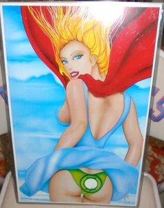 SUPERGIRL SIGNED PRINT 11X17  - BY DARRELL "CUPPS" O'RILEY - Picture 1 of 1