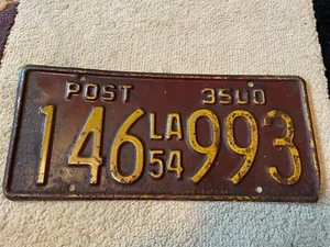1954 Louisiana License Plate 146 993 - Picture 1 of 1