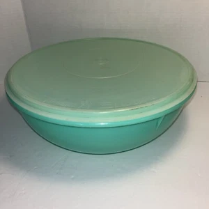 Tazón de comida verde vintage Tupperware grande Fix N Mix #274 tapa apretada - Imagen 1 de 20