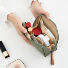 Women Cosmetic Bag Solid Color Korean Style Makeup Bag Waterproof Toiletry Bag