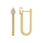10K Yellow Gold Diamond Hoop Earrings 1/3 cttw, I-J Color Gift for Mother&#39;s Day