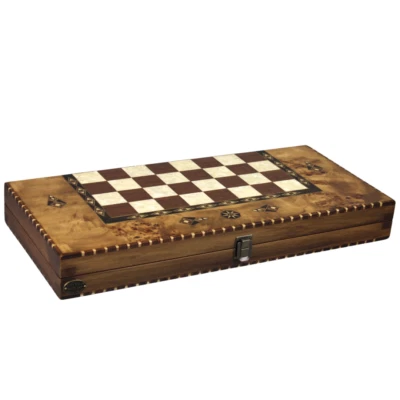 CHESSGAMMON Helena Rural Bird Eye Maple Backgammon Set 20 Inch