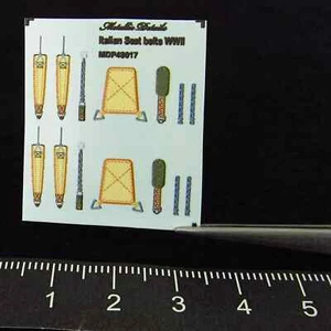 3D Decals Seat Belts Italian aircrafts during WWII for Scale Kit 1:48 MDP48017 - Picture 1 of 7