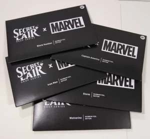 MTG Secret Lair Marvel The Astonishing Bundle RAINBOW FOIL All 5 Heroes NO PROMO - Picture 1 of 3