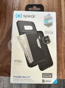 Speck - Presidio Wallet Card Slot Case for Samsung Galaxy S8 - Black - Picture 1 of 8