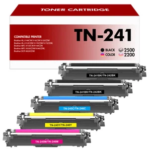 5 XXL TONER für BROTHER TN241 MFC-9142CDN-9332CDW HL-3142CW 3152CDW DCP-9022CDW - Bild 1 von 1