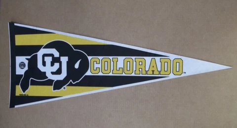 Colorado Buffaloes Vintage Felt Pennant 12x30 - No Pinholes - Go Buffaloes Cover