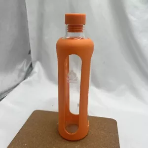 Botella deportiva de viaje Teavana Tea Glass naranja silicona agarre funda y tapón - Imagen 1 de 9