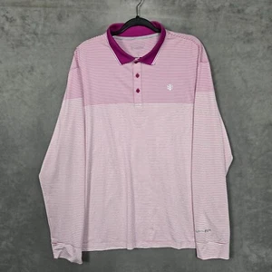 Coolibar Shirt Men XL Striped Erodym Long Sleeve Polo UPF 50+ sun protection EUC - Picture 1 of 10