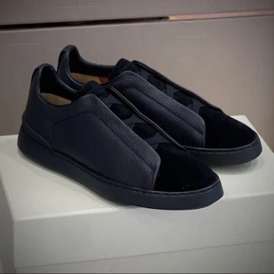 z*&egna Zapatillas bajas negras cruzadas informales para hombre Foto 1 de 4