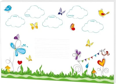 RNK 46630 - Notiz-Schreibtischunterlage „Schmetterlinge“, Maße (BxH): 600 x 420