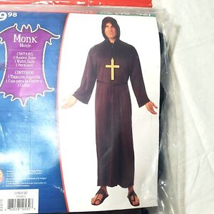 Classic Monk Robe Adult XL  Halloween EXTRA LARGE Costume WITH CROSS NEW 