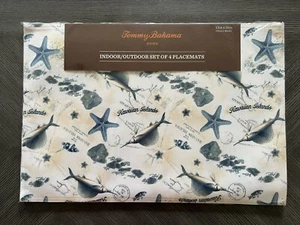 Tommy Bahama NEW Set of 4 Indoor/Outdoor Placemats Easy Care - Hawaiian Islands - Picture 1 of 3