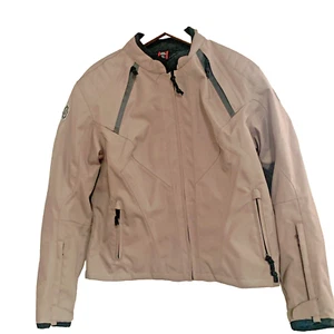 FIRSTGEAR CONTOUR TEX Khaki Armor Motorcycle Jacket Women's 2XL FIRST GEAR XXL - Picture 1 of 11