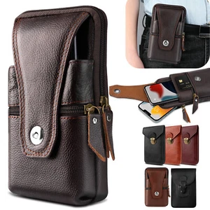 Cell Phone Waist Belt Holster Loop Pack Bag PU Leather Pouch Wallet Case Cover - Picture 1 of 77