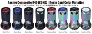 Project Kics 16+4 Locks Neocro R40 Iconix W/ Plastic Cap (Black) - 12X1.50 - Picture 1 of 1