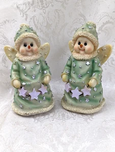 Pair of Cherubic Christmas Angels - Picture 1 of 10