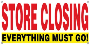 20x48 Inch STORE CLOSING EVERYTHING MUST GO Vinyl Banner Clearance Sale Sign wb - Picture 1 of 1
