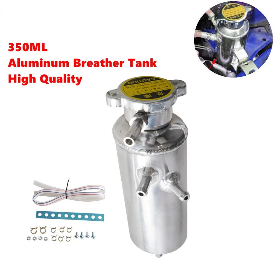 Universal 350ml Overflow Catch Tank Radiator Coolant Bottle Header Reservoir Set Foto 1 de 4