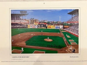 Duke Snider Signed Brooklyn Dodgers Print Bill Goff Aiming for Bedford RARE - Picture 1 of 4