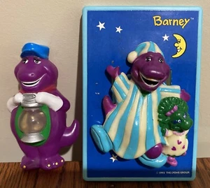 Vintage 90er Kinder Spielzeug Barney Baby Bop Lichtschalter Platte Abdeckung Nachtlicht (oo) - Bild 1 von 6
