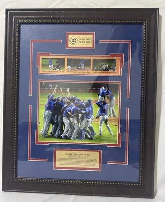 2016 Chicago Cubs Win the World Series! Custom Matted and Framed , Excellent - Image 1 of 4