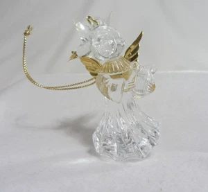 DE COLECCIÓN PEQUEÑO CRISTAL ACRÍLICO ÁNGEL CON ALAS DORADAS ADORNO CON ESTRELLA 3-1/2" - Imagen 1 de 5