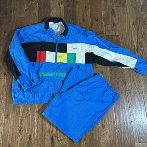 Vintage 90's Head Track Suit Lined Windbreaker & Pants Set Color Block Size XL - Picture 1 of 12