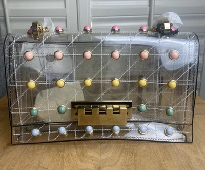 ZAC Zac Posen Women's Earthette Clear Gold Chain Shoulder Bag NWT - Image 1 of 4