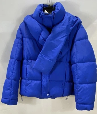 Chaqueta acolchada lisa azul de invierno Zara para mujer XS poliéster Foto 1 de 4