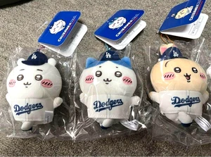 Chiikawa Tokyo Series Mascot Plush Dodgers 3 Set Chiikawa Hachiware Usagi - Picture 1 of 3