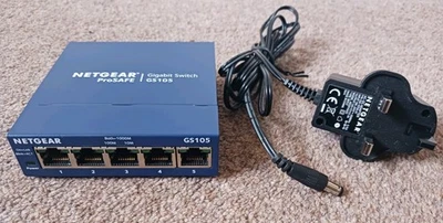 Netgear GS105 v5 ProSafe 5-Port Gigabit Switch with Power Supply - Image 1 of 4