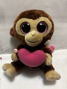 Ty Beanie Boos 6 Zoll Casanova Affe Plüsch rosa Herz feste Augen 2010 schneller Versand - Bild 1 von 2