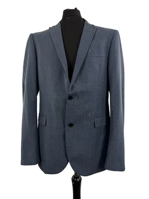 Next Traje Azul 2 Piezas Lana XL Largo Delgado 44L Pecho 36W x 33L Para Hombre Ajuste Mezcla de Lana Foto 1 de 4