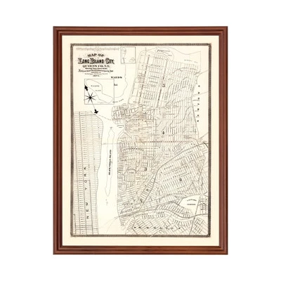 Old Map of Queens County, NY 1874 - Vintage New York Art - Image 1 of 4