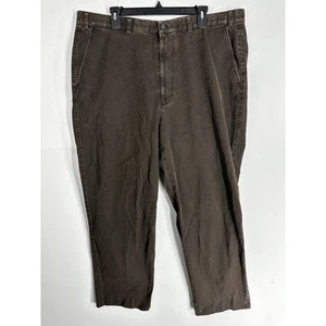 Hiltl Dress Pants Mens Size 42 Brown 100% Cotton HEMMED - Picture 1 of 10