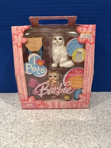 2004 Barbie I Love Pets Kitty Loves Noodles Slurp NEW 2 Cats & Accessories - Picture 1 of 11