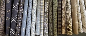 Bluebird Manor By Paula Barnes For Marcus. Bundle 18 FQ. 1800’s Reproduction - Picture 1 of 8