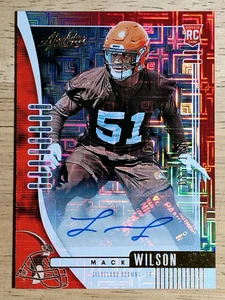 Absolute Signature Rookies Red Squares #152 2019 Mack Wilson/100 - Imagen 1 de 2