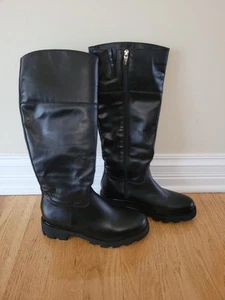 La Canadienne Womens Platform Alabama Leather Riding Boots Black Size 9.5M - Picture 1 of 7