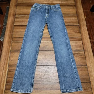 Wrangler Kids Straight Denim Jeans w/ Adjustable Waist - Size 14 Reg - Picture 1 of 5