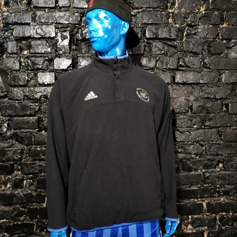 Newcastle United The Magpies Double-Sided Training Jacket Adidas Fleece Mens L Cover