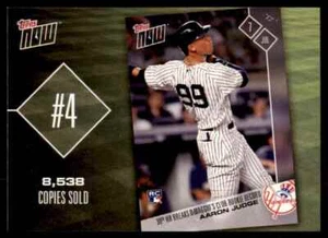 2018 Topps Now Top 10 #TN-4 Aaron Judge New York Yankees - Picture 1 of 2